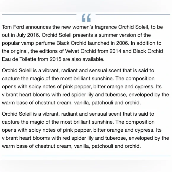 Orchid Soleil Tom Ford EDP eau de parfum for women 1.7 oz/50 ml - Picture 8 of 9